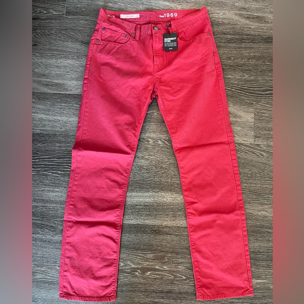 Gap 1969 - Men’s Red Dress Pants, Slim Fit, 31x30 *NEW*